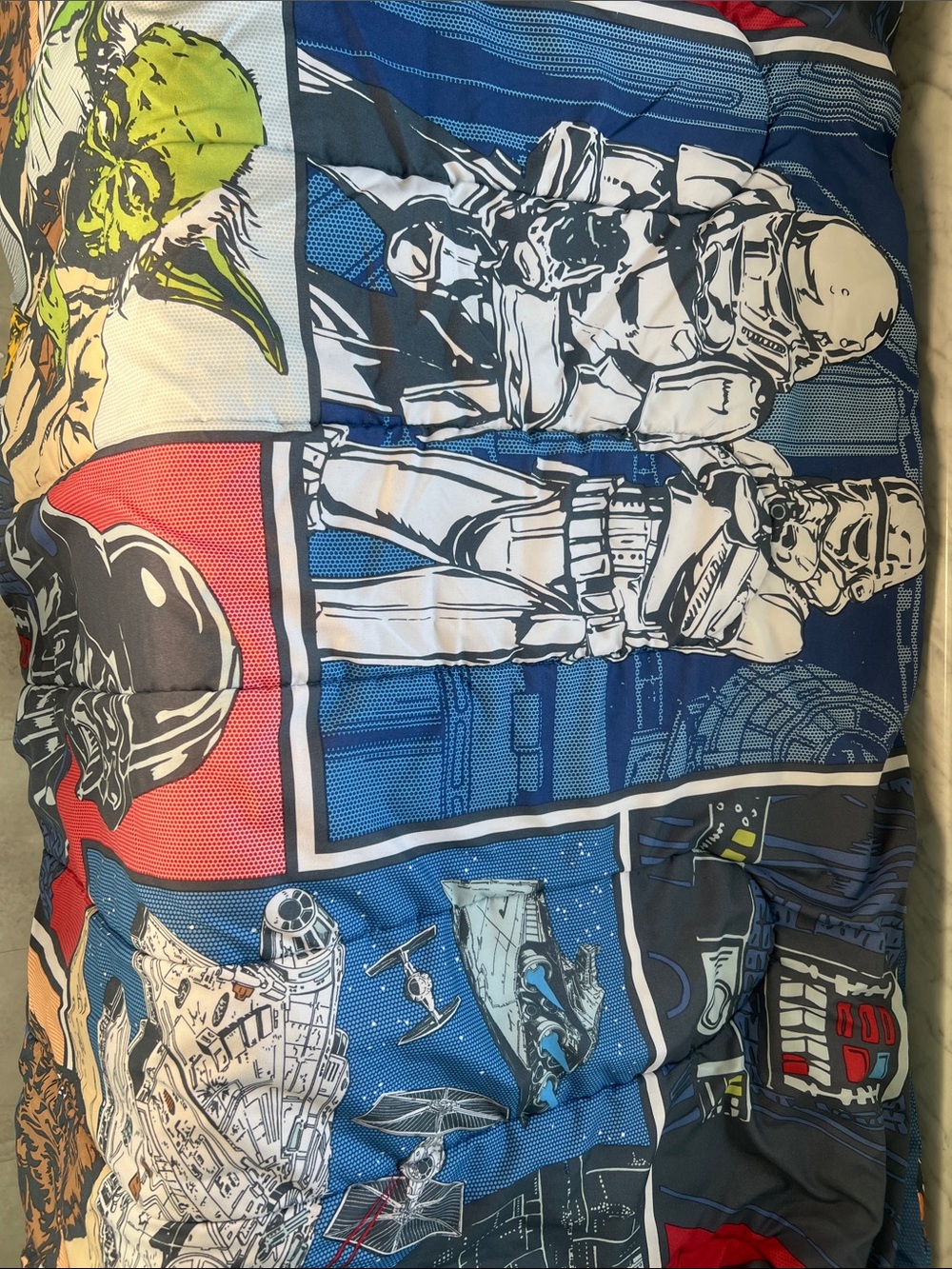 Star Wars Themed Blue Multicolor Bedding Comforter